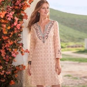 NWT Sundance Global Embrace Chemise Beaded Dress in Blush/Pink Size XS